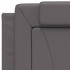 Estructura de cama con luces LED cuero sintético gris 80x200