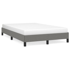 Estructura de cama tela gris oscuro 120x190