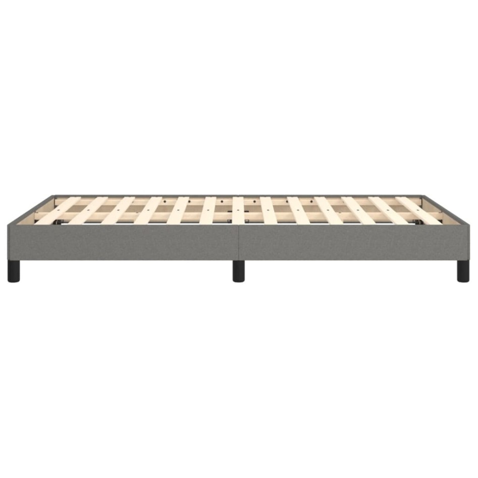 Estructura de cama tela gris oscuro 120x190