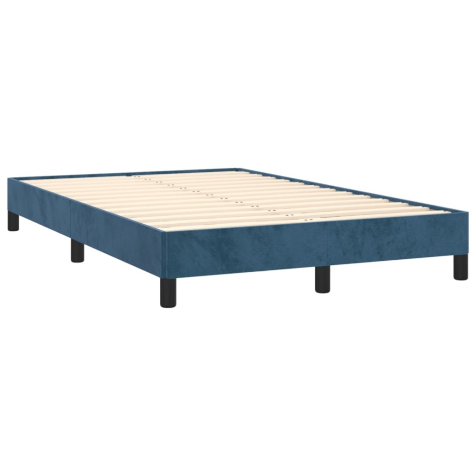 Estructura de cama terciopelo azul oscuro 120x190