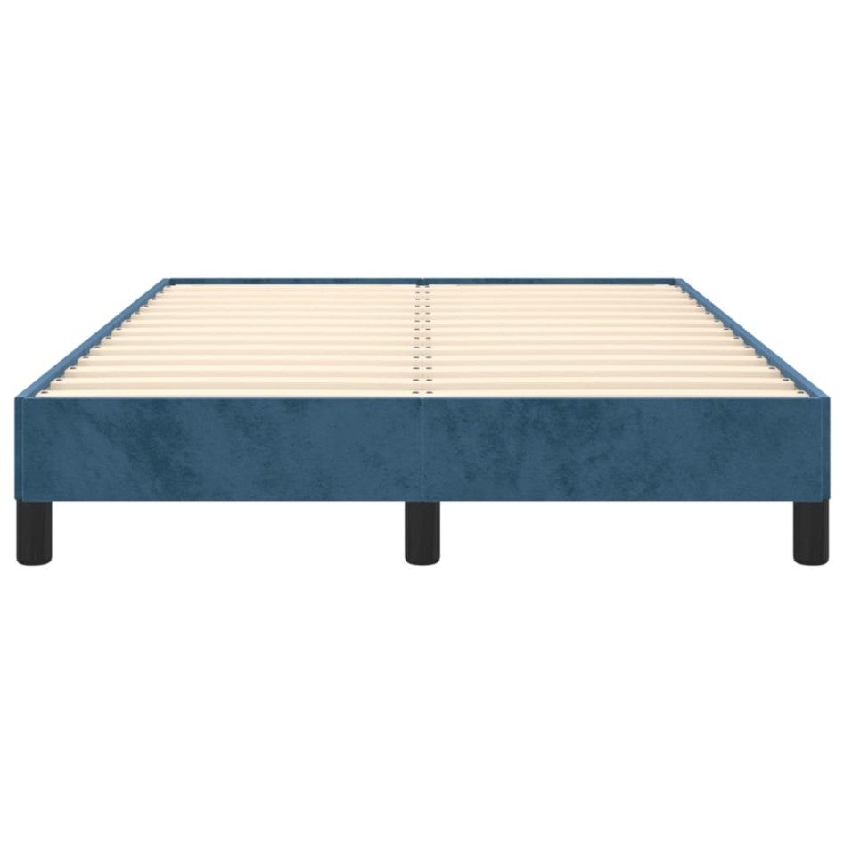 Estructura de cama terciopelo azul oscuro 120x190