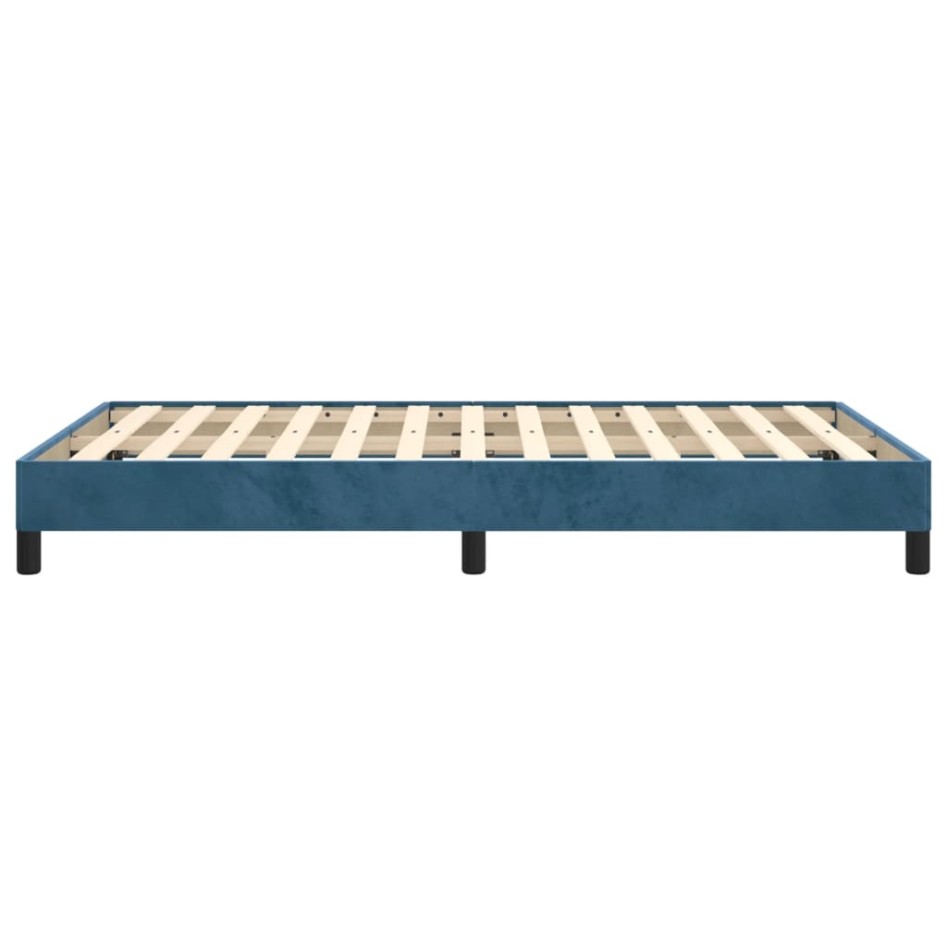 Estructura de cama terciopelo azul oscuro 120x190
