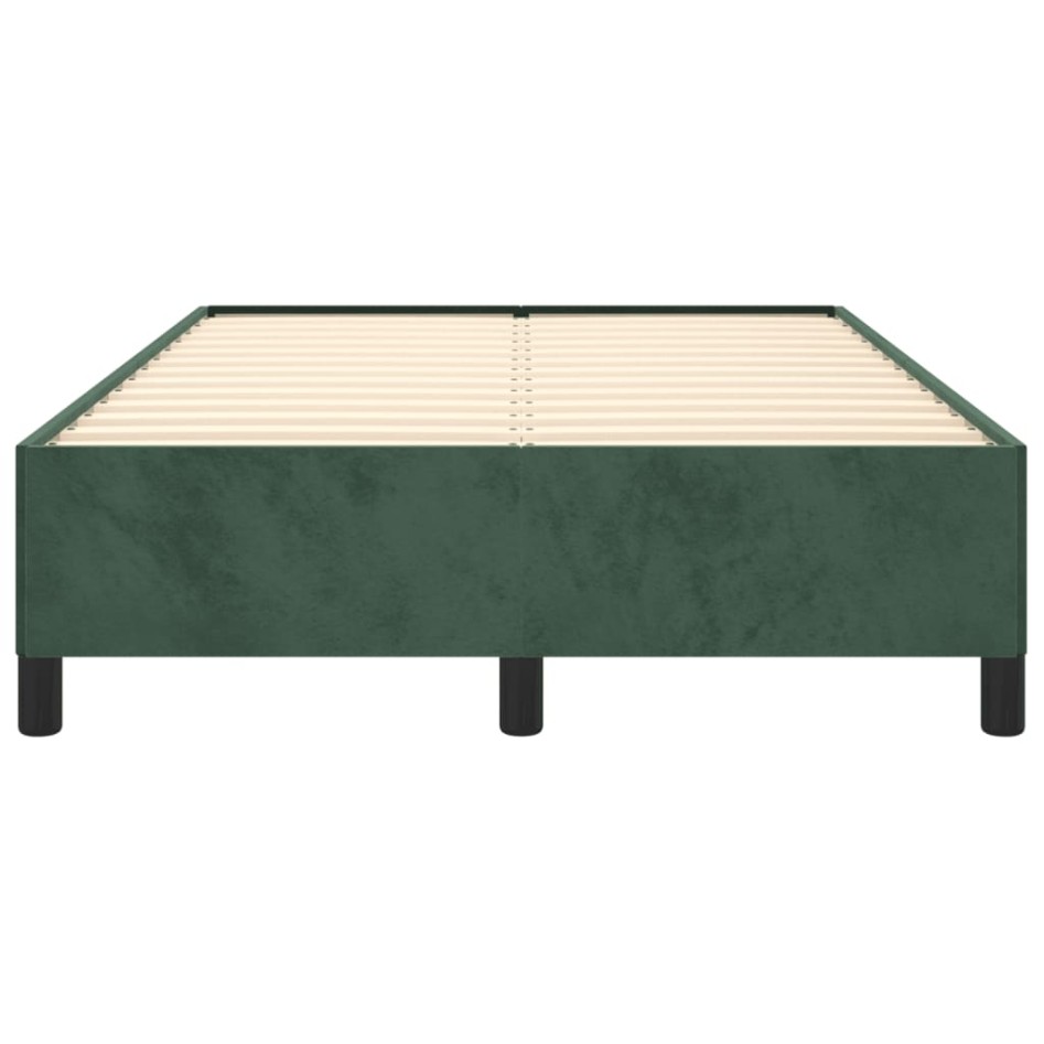Estructura de cama terciopelo verde 120x190