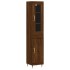 Aparador alto madera contrachapada roble marrón 34,5x34x180