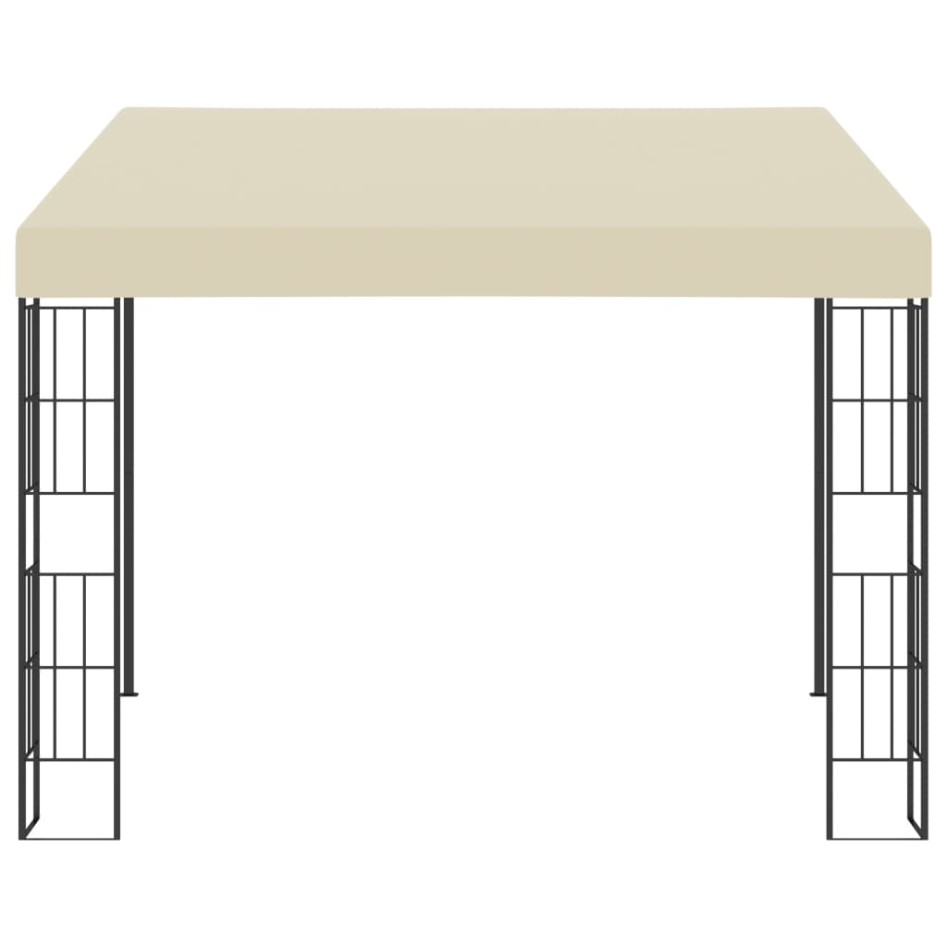 Cenador con montaje en la pared tela color crema 3x3