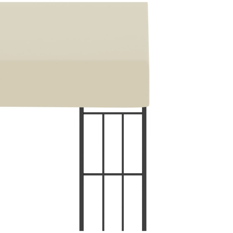 Cenador con montaje en la pared tela color crema 3x3