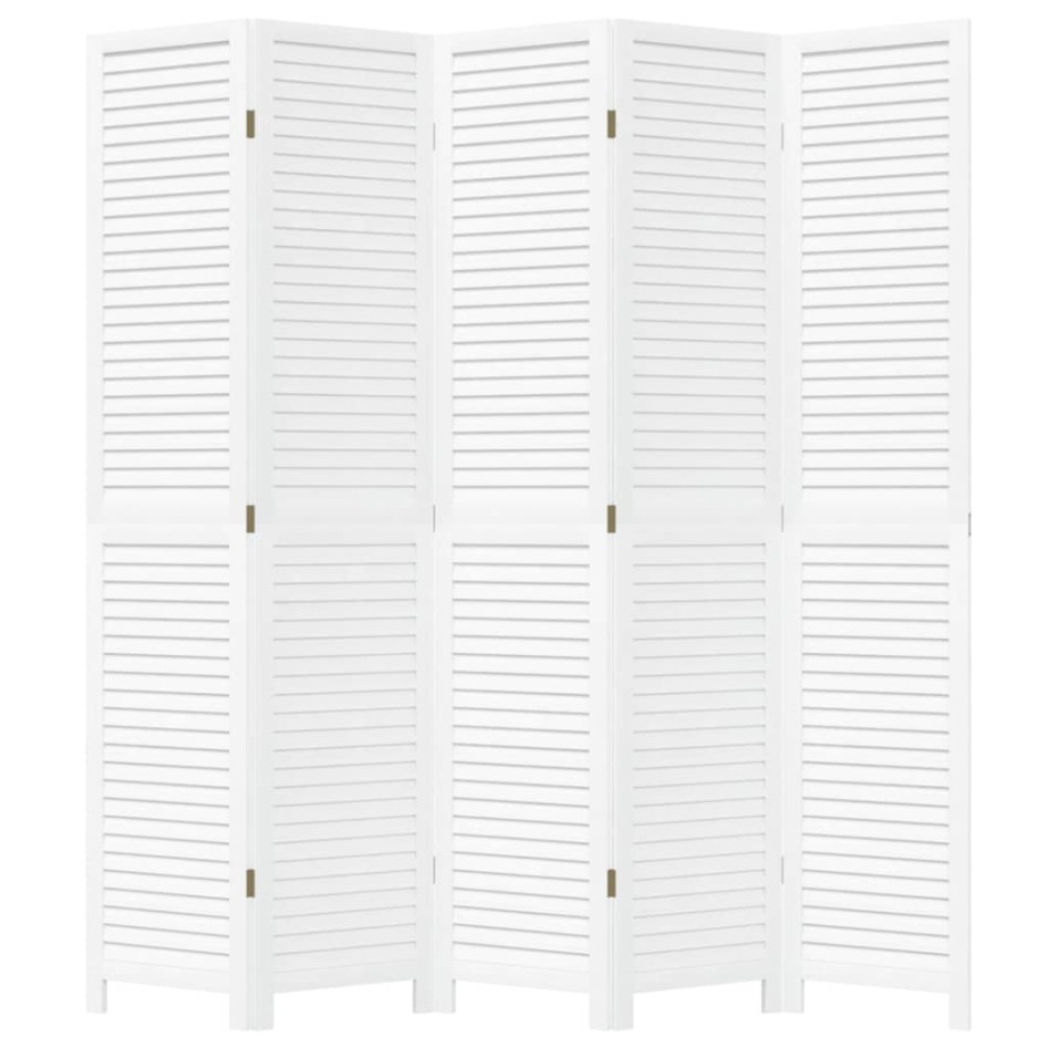 Biombo separador de 5 paneles madera maciza Paulownia