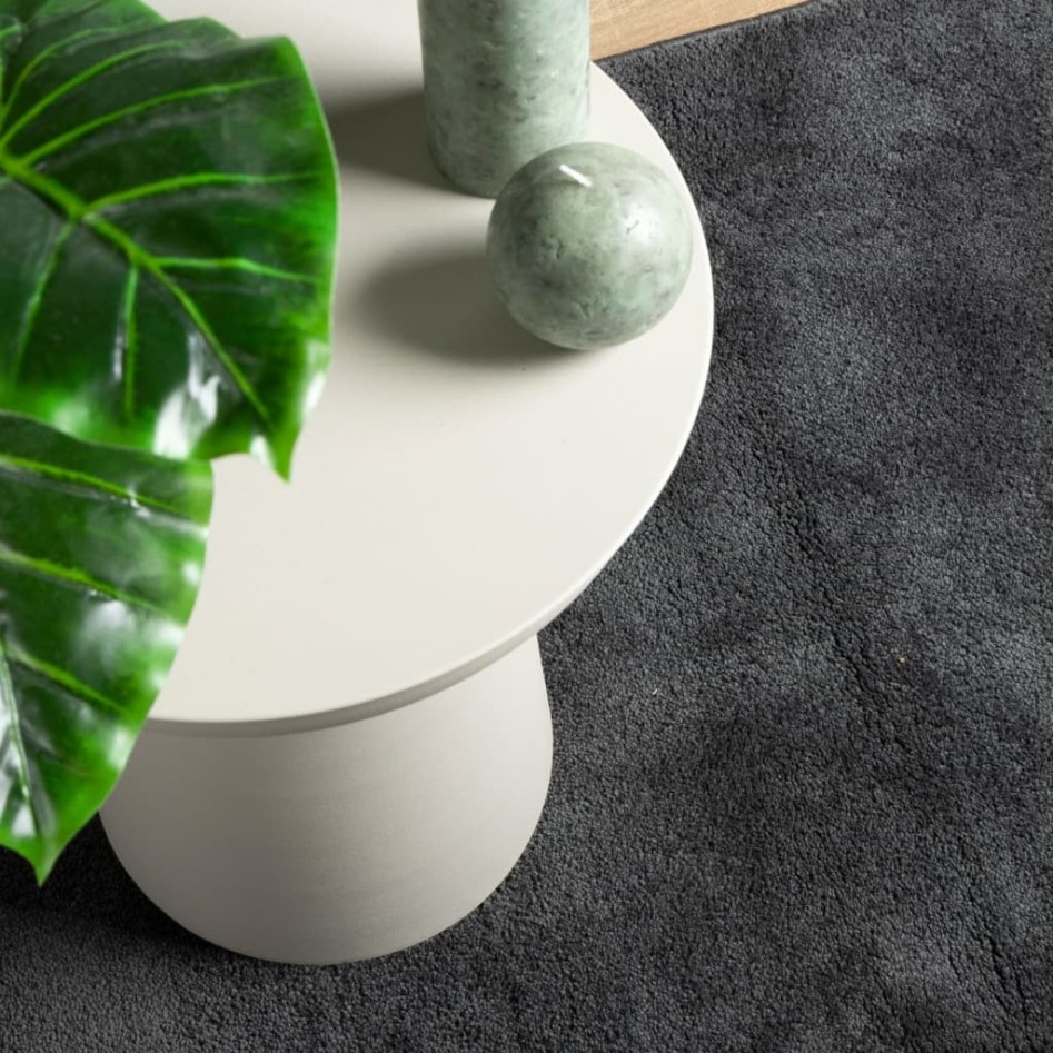 Alfombra de pelo corto OVIEDO gris antracita 300x400