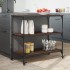 Carrito de cocina madera ingeniería marrón roble 102x50x95