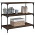 Carrito de cocina madera ingeniería marrón roble 102x50x95