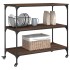 Carrito de cocina madera ingeniería marrón roble 102x50x95
