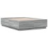 Estructura cama con luces LED madera gris Sonoma 120x190