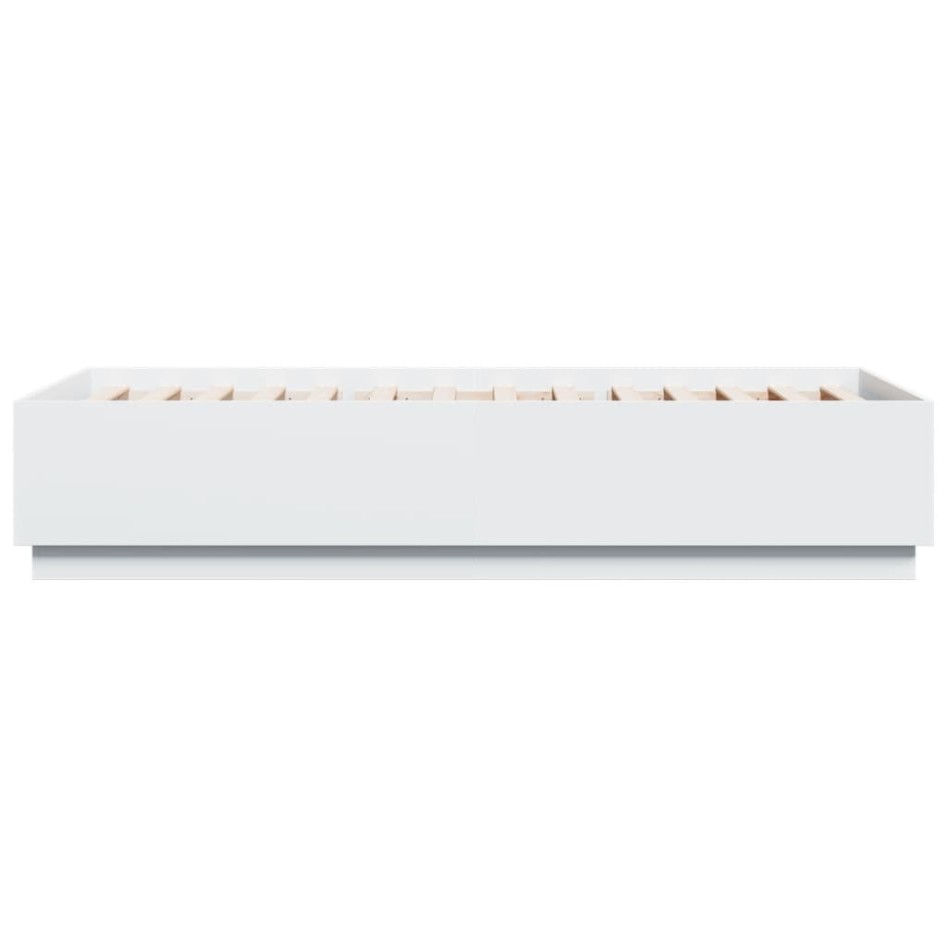 Estructura de cama madera de ingeniería blanca 90x200