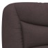 Estructura de cama con luces LED tela marrón oscuro 120x200
