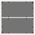 Mesa de jardín superficie de vidrio ratán PE blanco 90x90x75