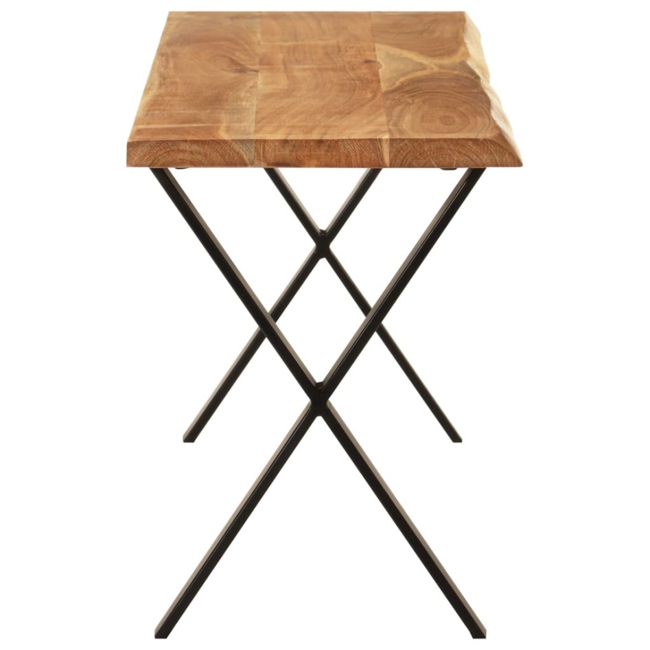 Banco con borde natural madera de acacia maciza 105