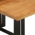 Set de 3 mesas apilables con borde natural madera acacia