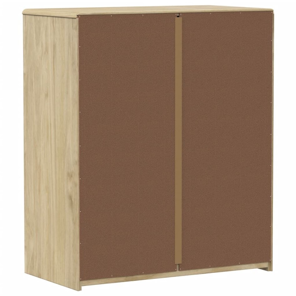 Cajonera SAUDA madera maciza de pino color roble 76,5x39x91