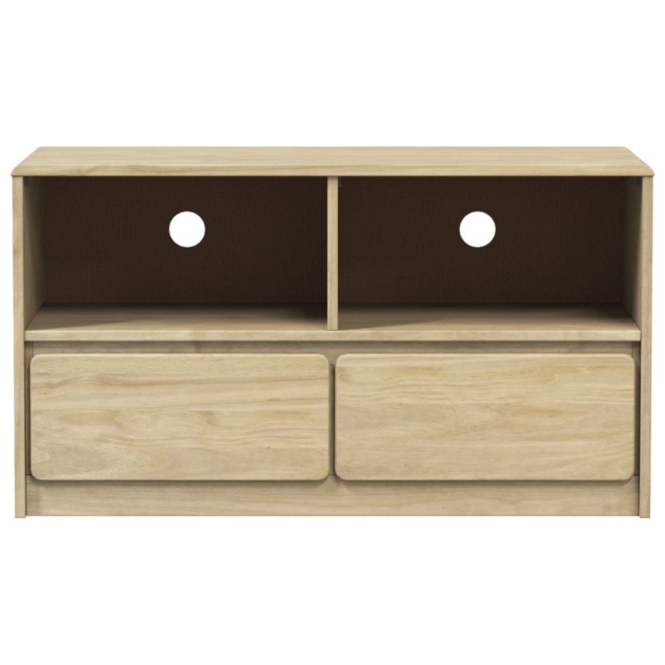 Mueble de TV SAUDA madera maciza pino color roble 99x43x55