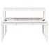 Mesa de pícnic madera maciza de pino blanco 110x134x75