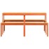 Mesa de pícnic madera maciza de pino marrón cera 160x134x75