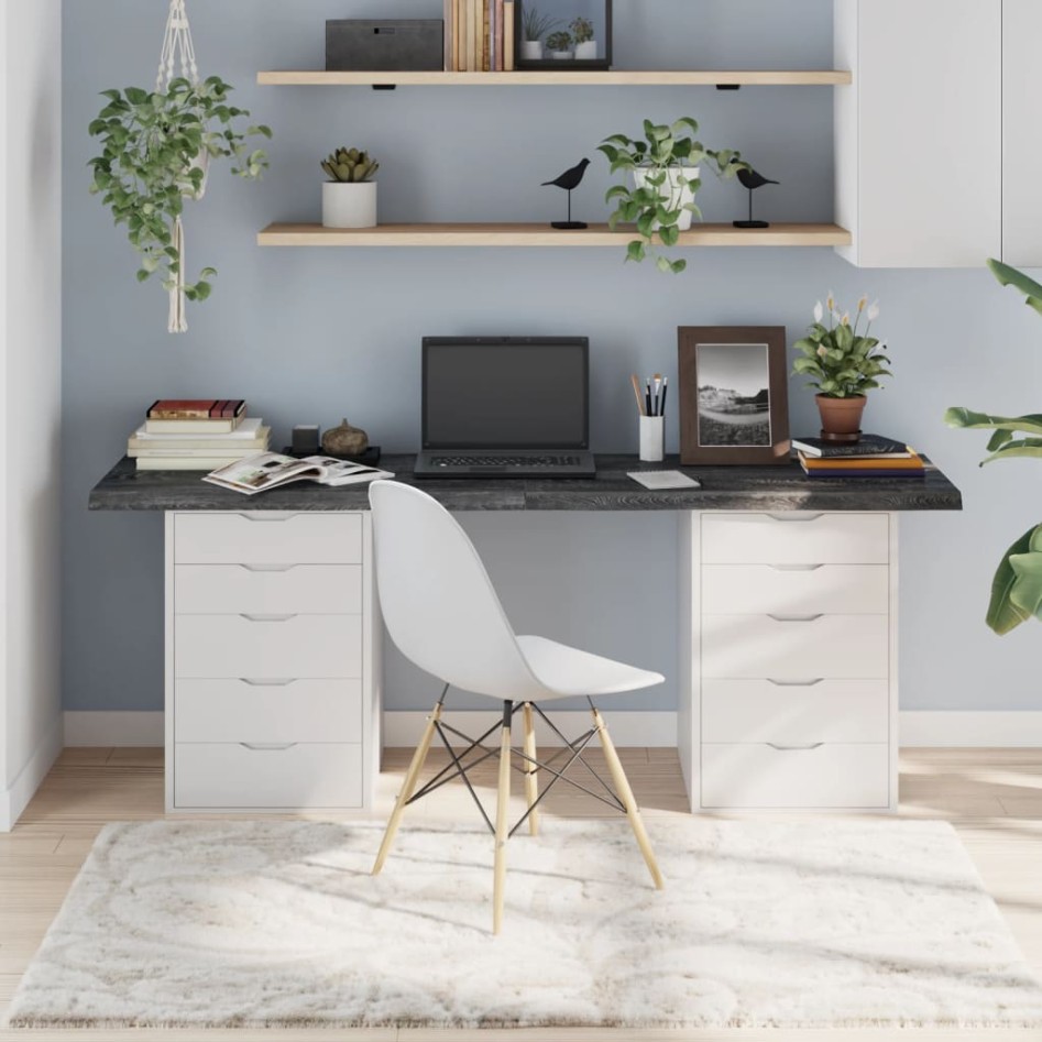 Tablero mesa madera roble tratada marrón oscuro 180x40x(2-4)