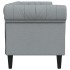 Sofá Chesterfield de 3 plazas tela gris
