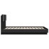 Estructura de cama con cabecero y luces LED negro 120x190