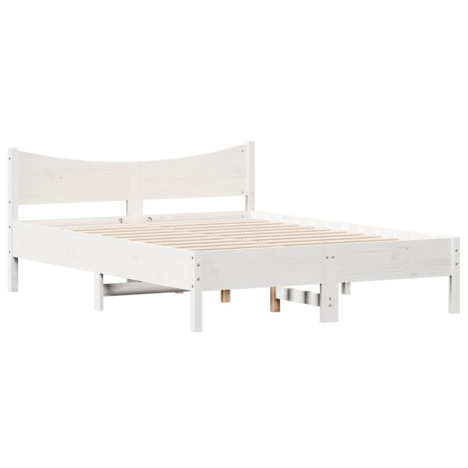 Estructura de cama madera maciza de pino blanco 135x190