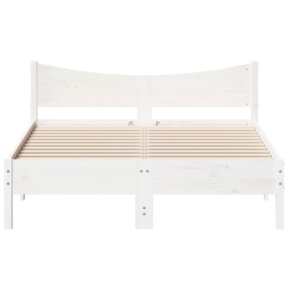 Estructura de cama madera maciza de pino blanco 135x190