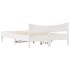 Estructura de cama madera maciza de pino blanco 135x190