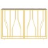 Mesa consola de acero inoxidable y vidrio dorada 110x30x70