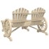 Juego de muebles de jardín 2 piezas madera maciza de