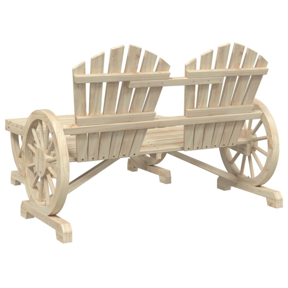 Juego de muebles de jardín 2 piezas madera maciza de