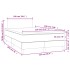 Cama box spring colchón y LED terciopelo gris oscuro 120x190