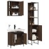 Set de muebles de baño 3 pzas madera contrachapada roble