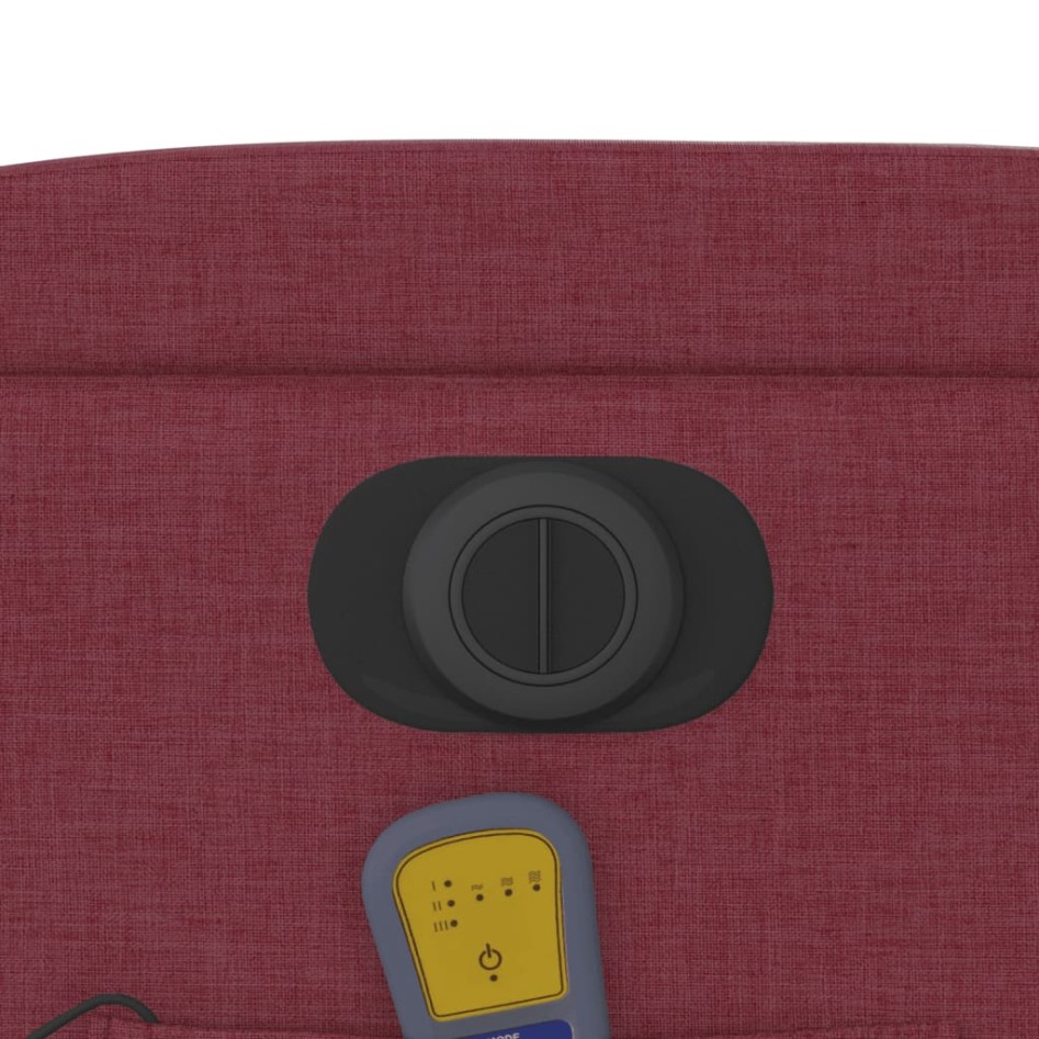 Sillón de masaje reclinable eléctrico tela rojo