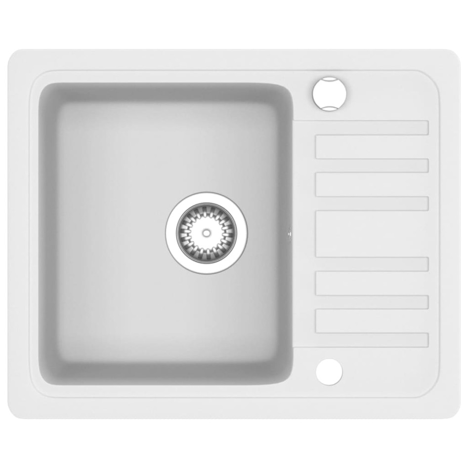 Fregadero de cocina con un seno granito