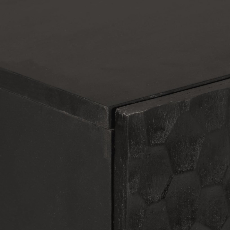 Aparador alto madera maciza de mango negro 60x33x100