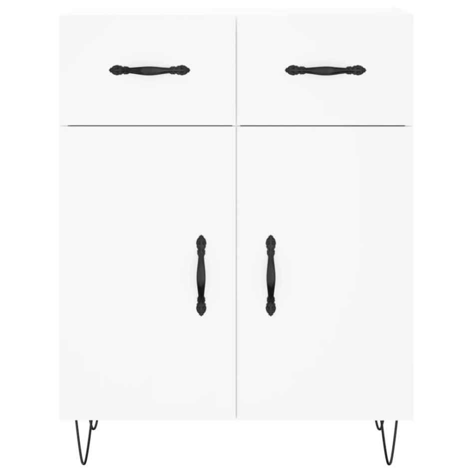 Aparador alto madera contrachapada blanco 69,5x34x180