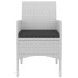 Set comedor de jardín 7 pzas y cojines ratán sintético y