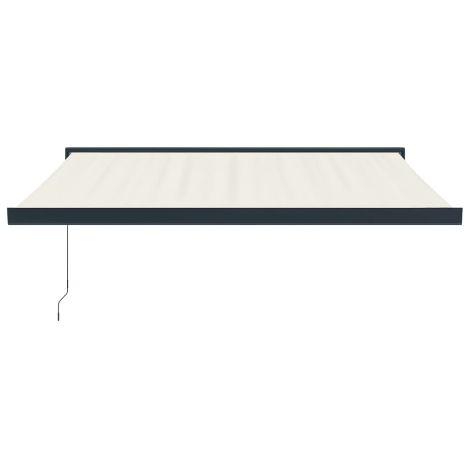 Toldo retráctil aluminio y tela color crema 3x2,5