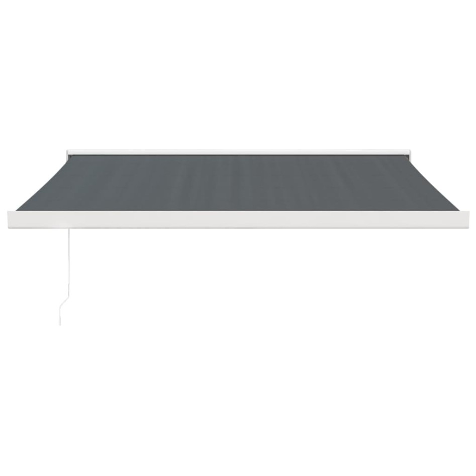 Toldo retráctil aluminio y tela gris antracita 3,5x2,5