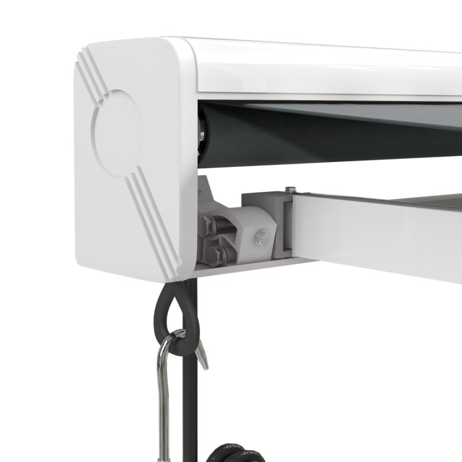 Toldo retráctil aluminio y tela gris antracita 3,5x2,5