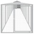 Gallinero y corral acero galvanizado gris claro 117x1017x123