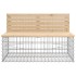 Banco jardín diseño gaviones madera maciza pino 347x71x65,5
