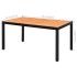 Set de comedor de jardín de 7 piezas PVC ratán negro y