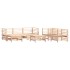 Juego de muebles de jardín 7 piezas madera maciza de