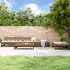 Juego de sofás de jardín 5 pzas madera maciza pino marrón