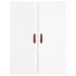 Aparador alto madera contrachapada blanco brillo 69,5x34x180